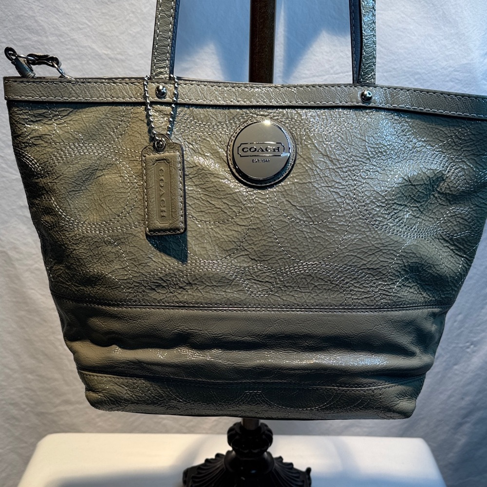 Coach Olive Green Tote Bag - Picture 2 of 14